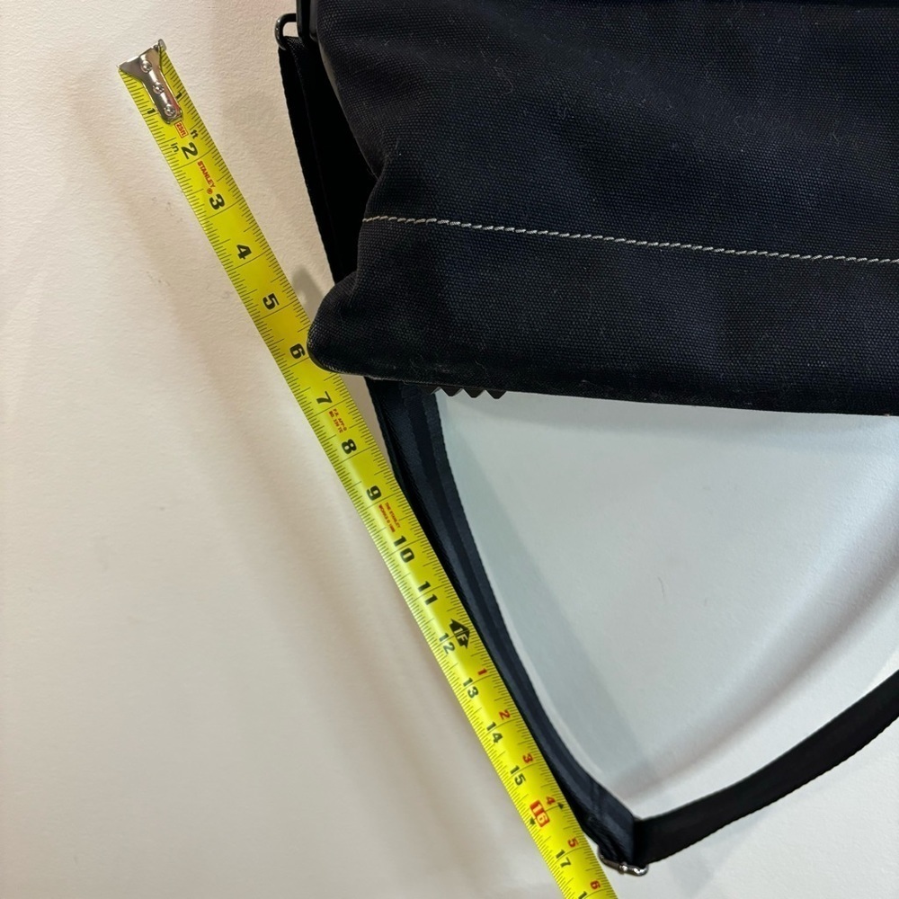 DANIER Canvas and Leather Multiple Pockets Shoulder Strap Laptop Messenger Bag - Picture 7 of 12